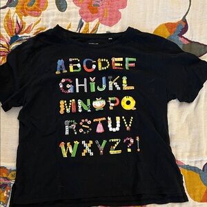 Nintendo Alphabet Graphic Tee - Black